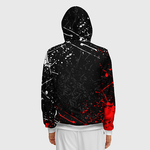 Мужская толстовка на молнии RESIDENT EVIL UMBRELLA / 3D-Белый – фото 4