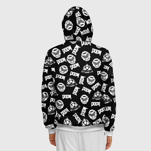 Мужская толстовка на молнии Doom Eternal / 3D-Белый – фото 4