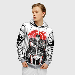 Толстовка 3D на молнии мужская BERSERK, цвет: 3D-меланж — фото 2