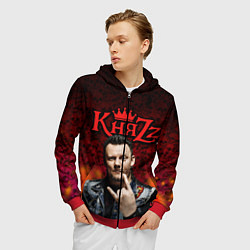 Толстовка 3D на молнии мужская Князь, цвет: 3D-красный — фото 2