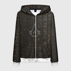 Толстовка 3D на молнии мужская Assassin's Creed, цвет: 3D-белый