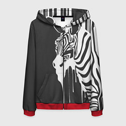 Мужская толстовка на молнии Зебра