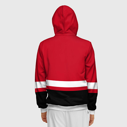 Мужская толстовка на молнии Chicago Blackhawks / 3D-Белый – фото 4