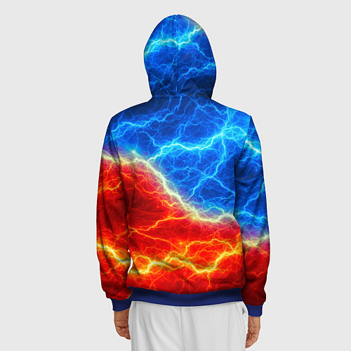 Мужская толстовка на молнии СОНИК / 3D-Синий – фото 4