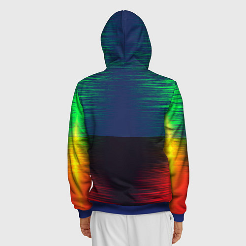 Мужская толстовка на молнии Pikachu / 3D-Синий – фото 4