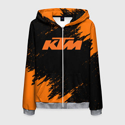 Толстовка 3D на молнии мужская KTM, цвет: 3D-меланж