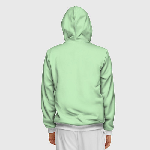 Мужская толстовка на молнии Засланный кабачок / 3D-Белый – фото 4