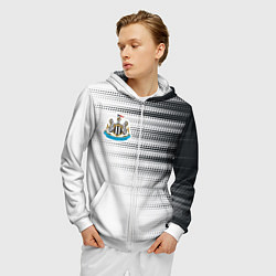 Толстовка 3D на молнии мужская Форма Нью Кстла, цвет: 3D-белый — фото 2