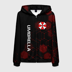 Толстовка 3D на молнии мужская UMBRELLA CORP, цвет: 3D-черный