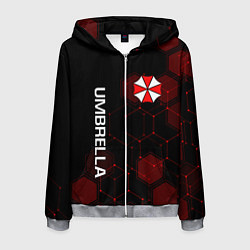Толстовка 3D на молнии мужская UMBRELLA CORP, цвет: 3D-меланж