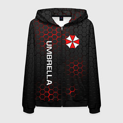 Толстовка 3D на молнии мужская UMBRELLA CORP, цвет: 3D-черный