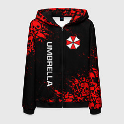 Толстовка 3D на молнии мужская UMBRELLA CORP, цвет: 3D-черный