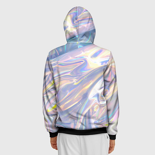 Мужская толстовка на молнии Фольга / 3D-Черный – фото 4