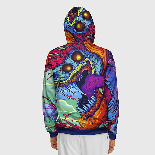 Мужская толстовка на молнии HYPERBEAST / 3D-Синий – фото 4