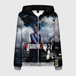 Толстовка 3D на молнии мужская RESIDENT EVIL 3, цвет: 3D-меланж