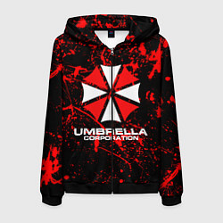 Толстовка 3D на молнии мужская Umbrella Corporation, цвет: 3D-черный