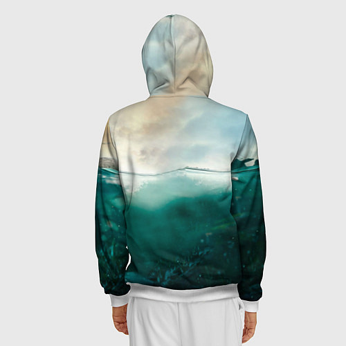 Мужская толстовка на молнии METRO EXODUS / 3D-Белый – фото 4