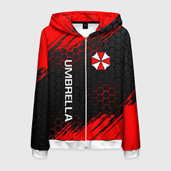 Толстовка 3D на молнии мужская UMBRELLA CORP, цвет: 3D-белый