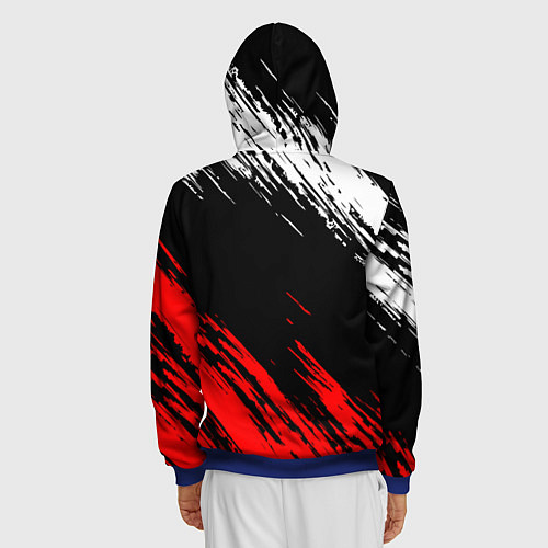 Мужская толстовка на молнии РОССИЯ / 3D-Синий – фото 4
