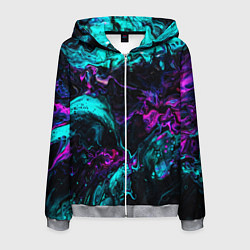 Толстовка 3D на молнии мужская ABSTRACT, цвет: 3D-меланж