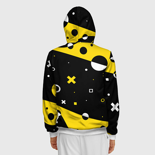 Мужская толстовка на молнии ФИГУРКИ / 3D-Белый – фото 4