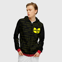 Толстовка 3D на молнии мужская WU-TANG CLAN, цвет: 3D-красный — фото 2