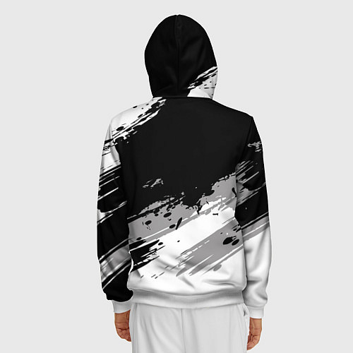 Мужская толстовка на молнии Juventus F C / 3D-Белый – фото 4