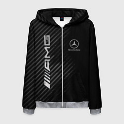 Толстовка 3D на молнии мужская MERCEDES, цвет: 3D-меланж