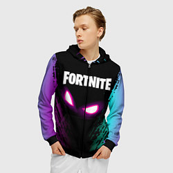 Толстовка 3D на молнии мужская FORTNITE, цвет: 3D-черный — фото 2