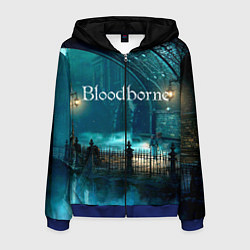 Толстовка 3D на молнии мужская Bloodborne, цвет: 3D-синий