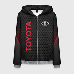 Толстовка 3D на молнии мужская TOYOTA, цвет: 3D-меланж