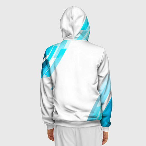 Мужская толстовка на молнии BMW / 3D-Белый – фото 4