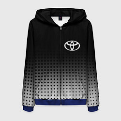 Толстовка 3D на молнии мужская Toyota, цвет: 3D-синий
