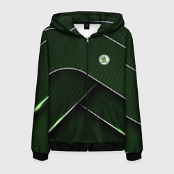 Мужская толстовка на молнии Шкода мини логотип