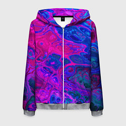 Толстовка 3D на молнии мужская FRACTAL, цвет: 3D-меланж