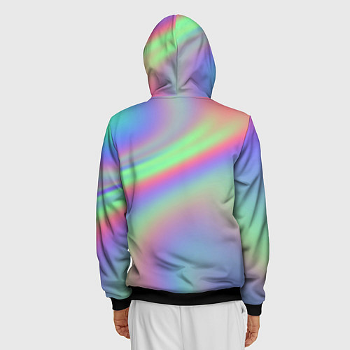 Мужская толстовка на молнии Gradient vinyl / 3D-Черный – фото 4