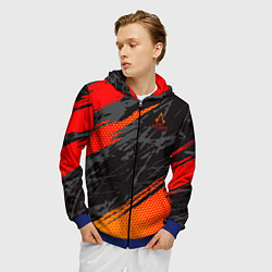 Толстовка 3D на молнии мужская Assassins Creed, цвет: 3D-синий — фото 2