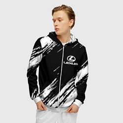 Толстовка 3D на молнии мужская LEXUS, цвет: 3D-белый — фото 2