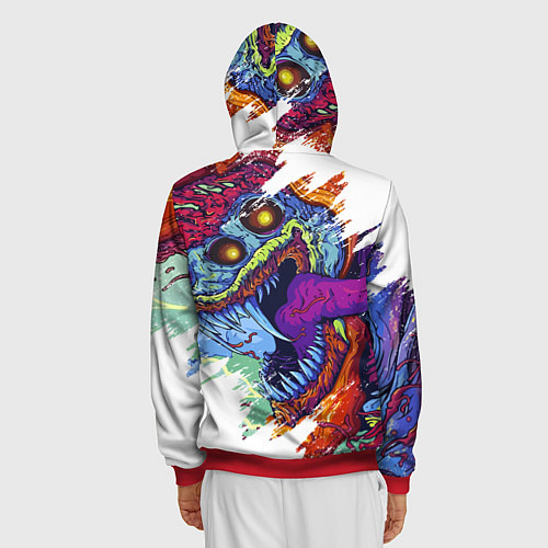 Мужская толстовка на молнии CS GO / 3D-Красный – фото 4