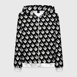 Толстовка 3D на молнии мужская Паттерн Рок коза, цвет: 3D-белый