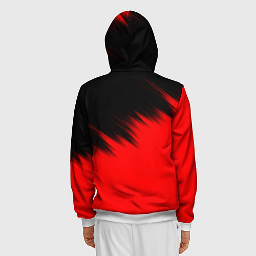 Мужская толстовка на молнии CHICAGO BULLS / 3D-Белый – фото 4