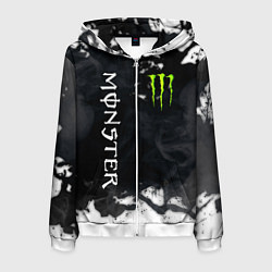 Толстовка 3D на молнии мужская MONSTER ENERGY, цвет: 3D-белый