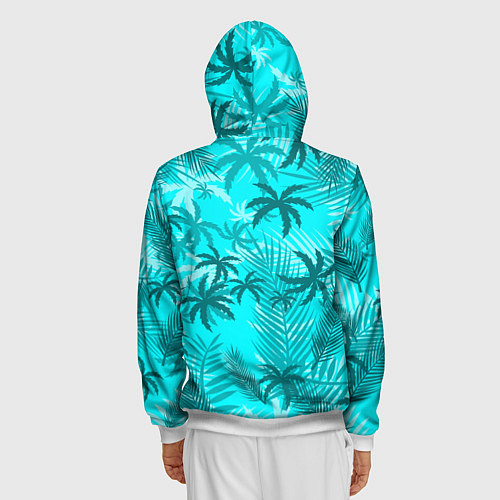 Мужская толстовка на молнии GTA VICE CITY / 3D-Белый – фото 4