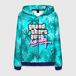 Толстовка 3D на молнии мужская GTA VICE CITY, цвет: 3D-синий