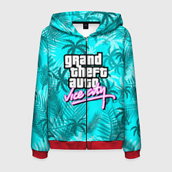 Толстовка 3D на молнии мужская GTA VICE CITY, цвет: 3D-красный