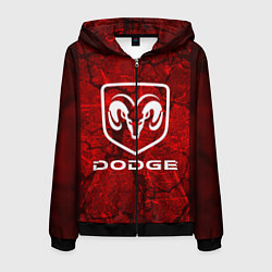 Толстовка 3D на молнии мужская DODGE, цвет: 3D-черный