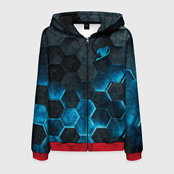 Толстовка 3D на молнии мужская Fairy Tail, цвет: 3D-красный