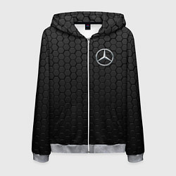 Толстовка 3D на молнии мужская MERCEDES-BENZ AMG, цвет: 3D-меланж