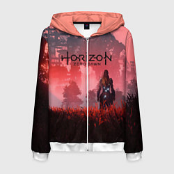 Толстовка 3D на молнии мужская HORIZON ZERO DAWN, цвет: 3D-белый