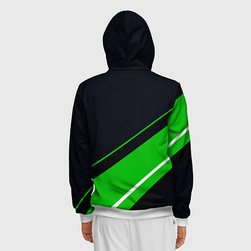 Мужская толстовка на молнии SKODA / 3D-Белый – фото 4